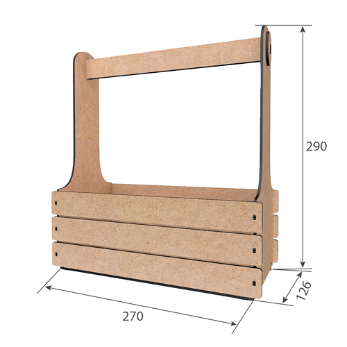 Kosz na kwiaty i prezenty, 270х126х290 mm, Zestaw DIY #401 - foto 1  - Fabrika Decoru