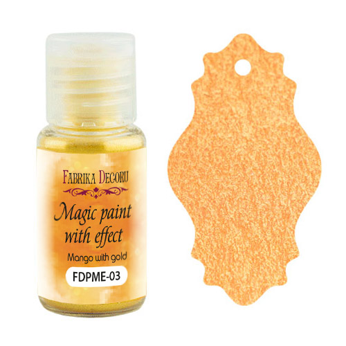 Sucha farba Magic paint z efektem Mango ze złotem, 15 ml - Fabrika Decoru