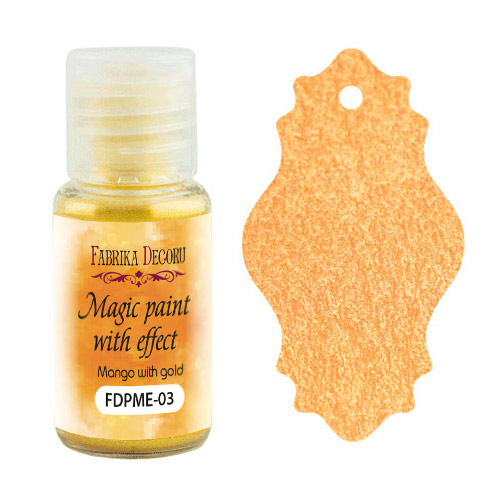 Trockenfarbe Zauberfarbe mit Effekt Mango mit Gold 15ml - Fabrika Decoru