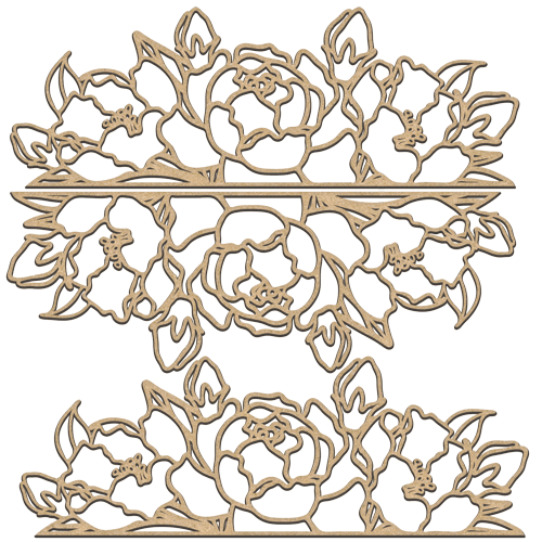 Set of MDF ornaments for decoration #228