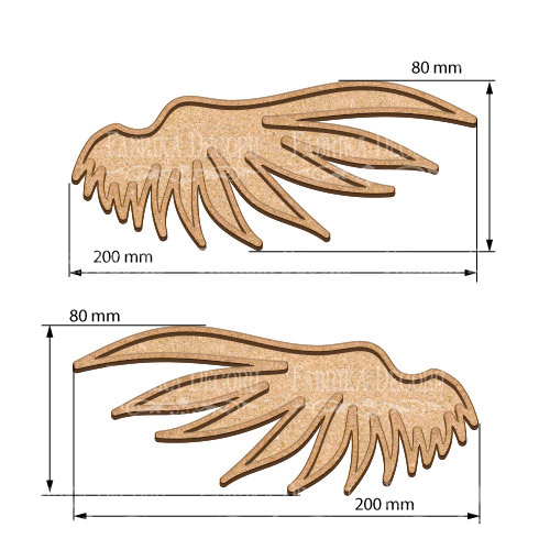  Art board Angel's wings mini 20х8 cm - foto 0