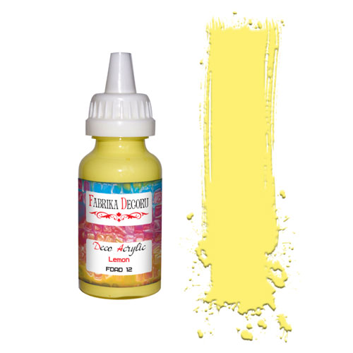 Farba akrylowa Deco Acryl Cytryna, 40ml - Fabrika Decoru