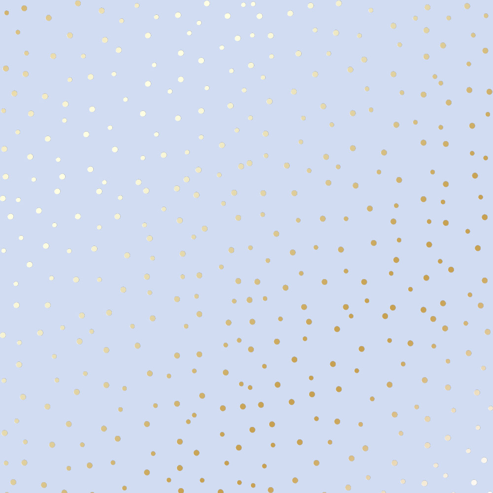 Sheet of single-sided paper with gold foil embossing, pattern Golden Drops Purple, 12"x12"