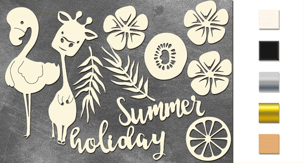  Набор чипбордов "Summer holiday" color_Milk