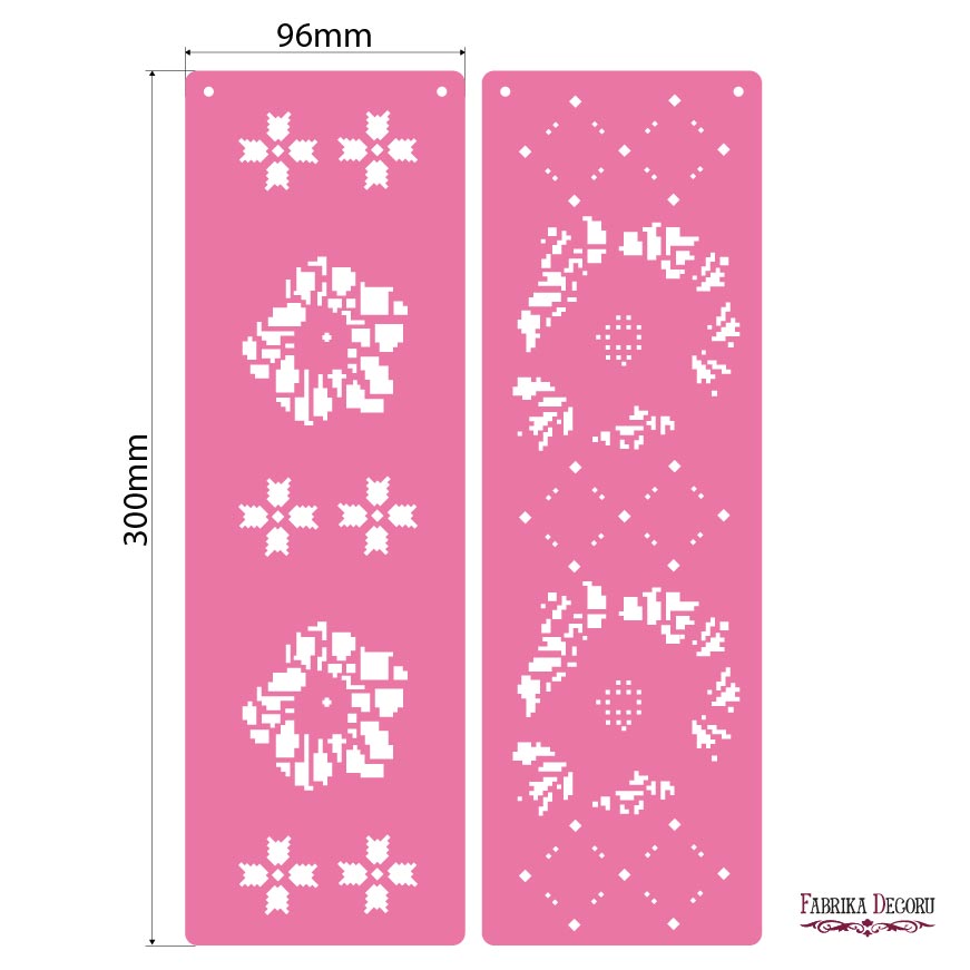 Szablon wielowarstwowy, uniwersalny, 30x9.6cm, Obramowanie #148 - Fabrika Decoru