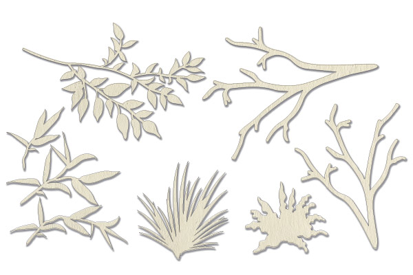 Chipboard embellishments set, Twigs  #665