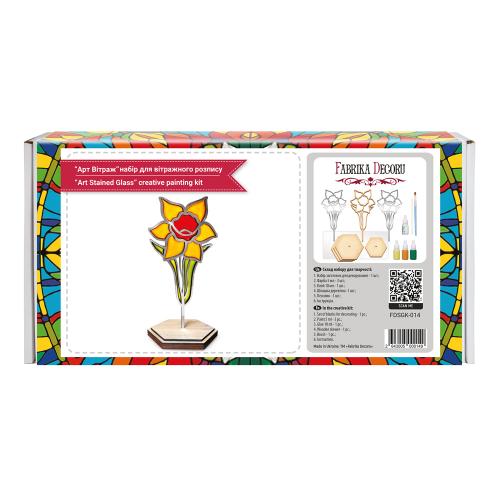 Art Stained Glass Kit "Bright Daffodil", for painting by numbers - foto 0