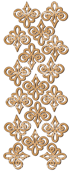 Set of MDF ornaments for decoration #78