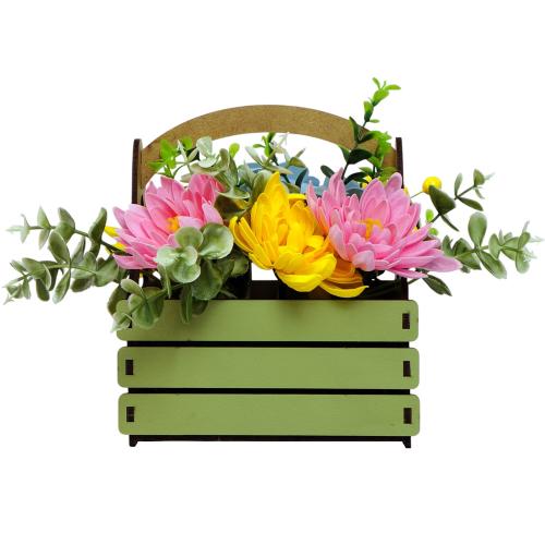 soap flower bouquet “spring basket”, 250 x 250 x 260 mm