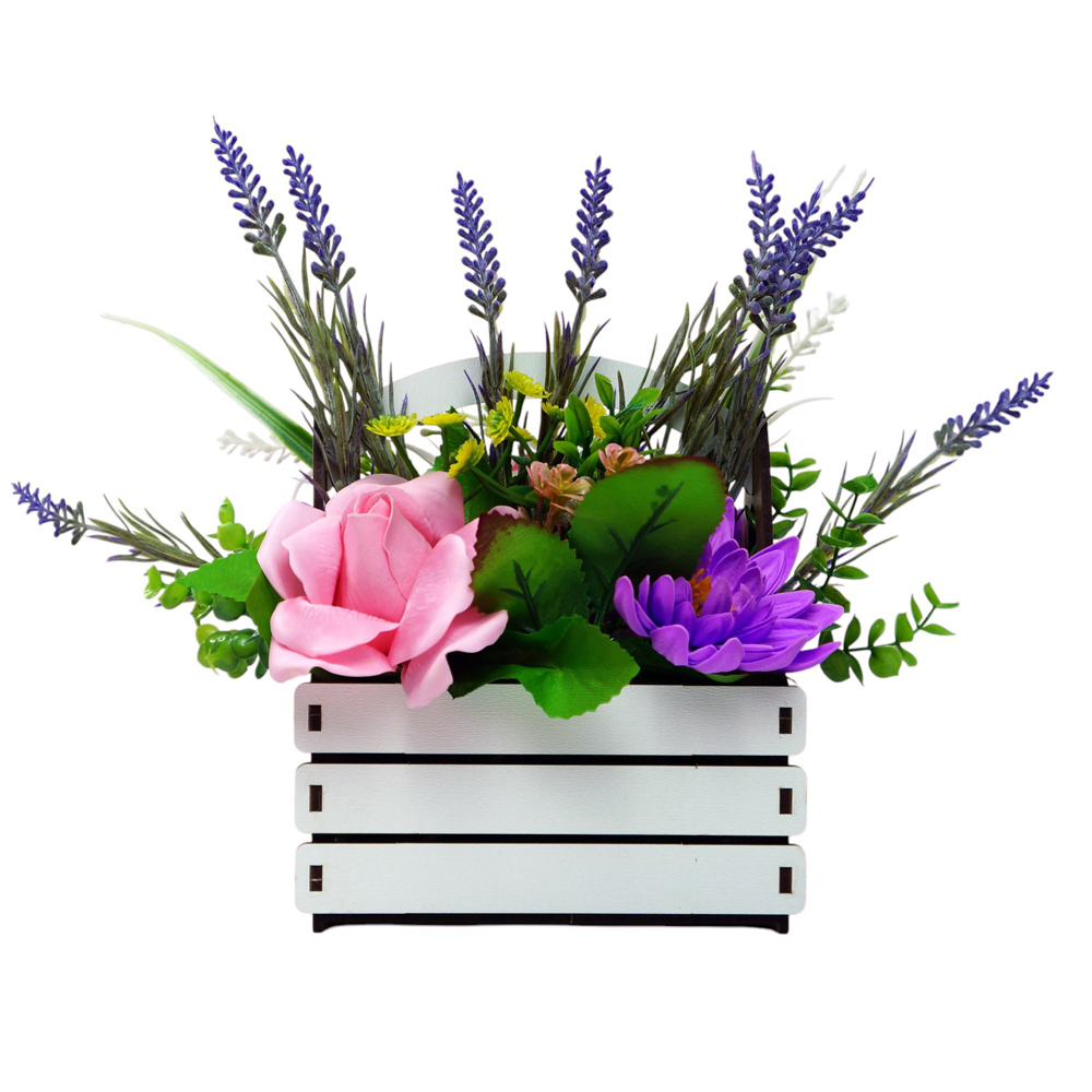 Seifenblumen-Bouquet „Lavendel-Inspiration“, 150 x 150 x 200 mm - foto 2  - Fabrika Decoru