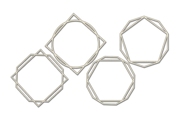 Spanplatten-Set "Rahmen - Geometrie 1" #374 - Fabrika Decoru