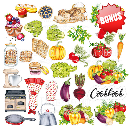 Zestaw papieru do scrapbookingu "Soul Kitchen" 20cm x 20cm  - foto 10  - Fabrika Decoru