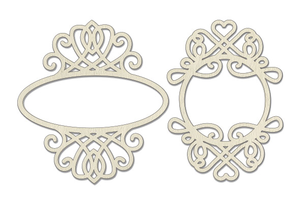 Chipboard embellishments set, "Framework" #134