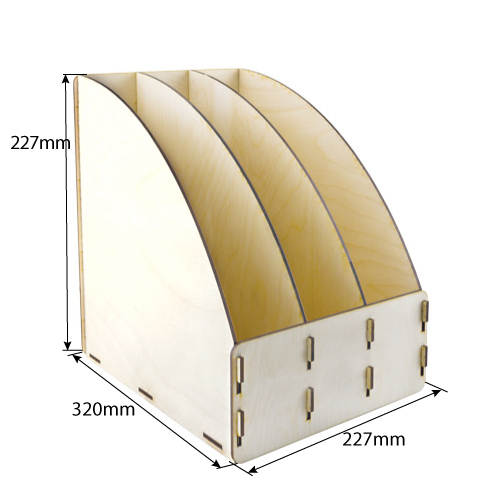 Деревянный Органайзер для хранения бумаги формата А3 и скрапбумаги размером 30.5см х 30.5см - Фото 1