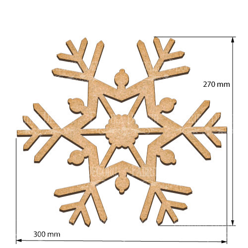  Art board Snowflake 30х27 cm - foto 0