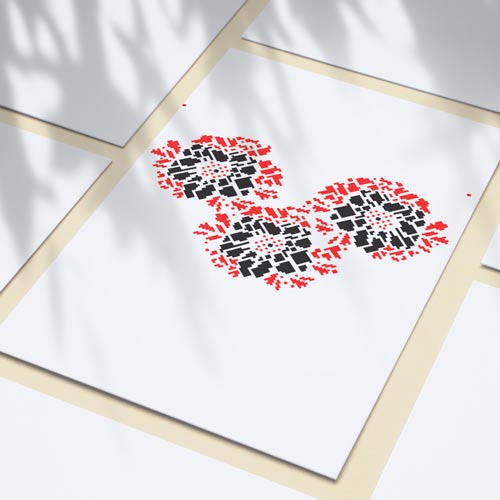 Stencil reusable, 15 cm x 20 cm Embroidery border, #430 - foto 1