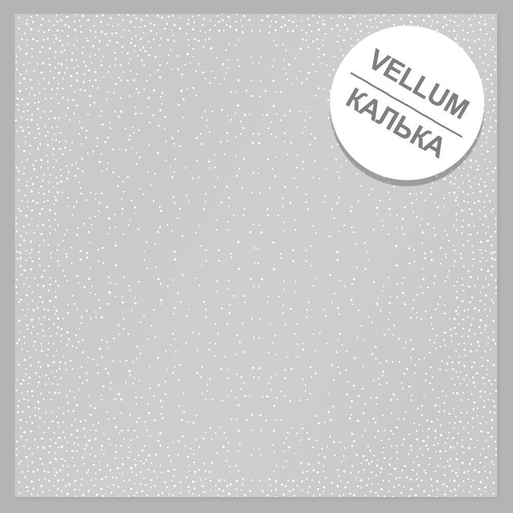 Pergamentblatt mit weißem Muster "White Mini Drops 12"x12" - Fabrika Decoru
