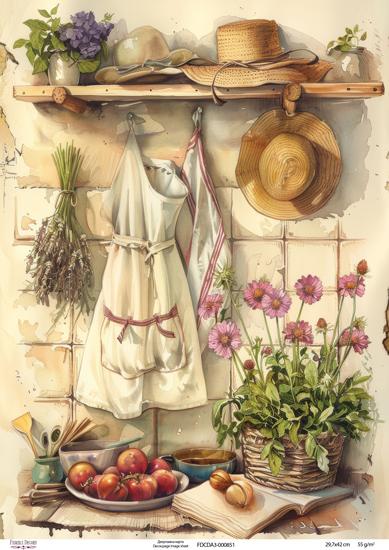 Decoupage card #0851, 29,7x42cm