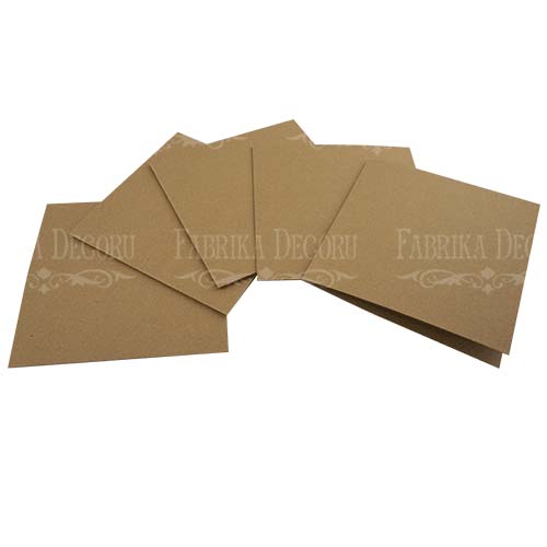 set of blanks for creating cards, 15х15cm, kraft