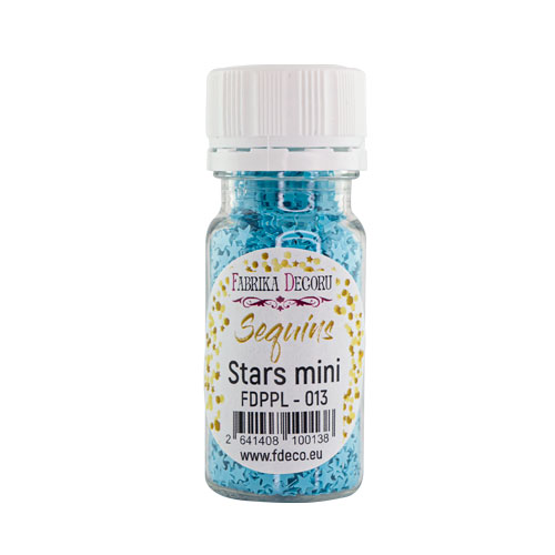 Sequins Stars mini, blue, #013