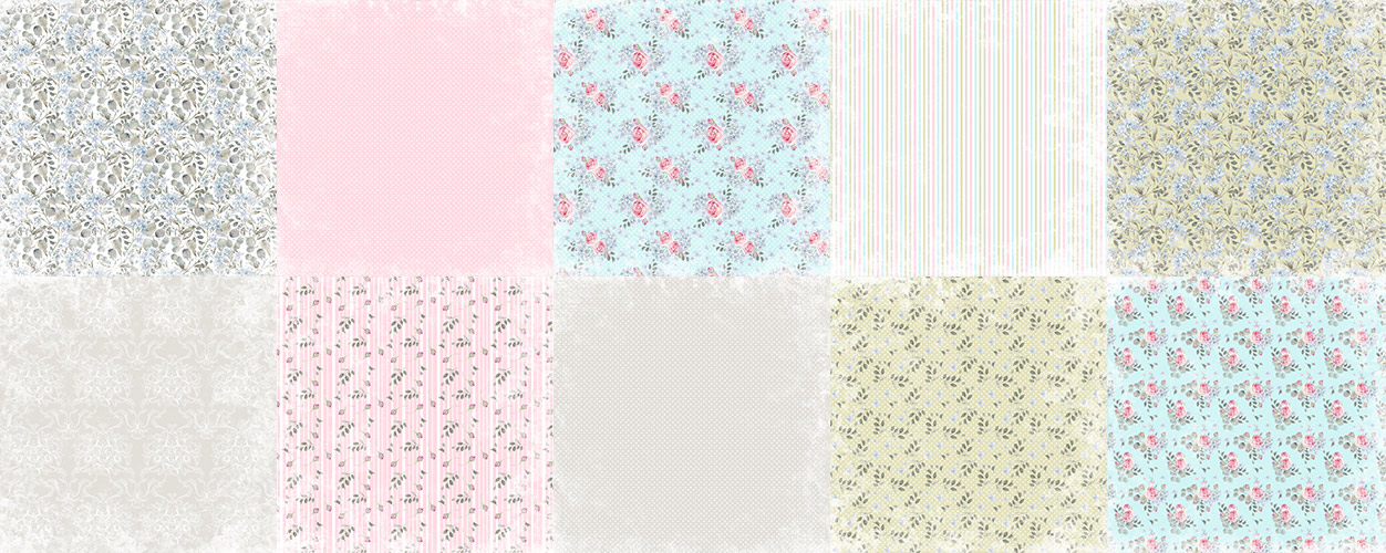 Doppelseitig Scrapbooking Papiere Satz Shabby Garden, 30.5 cm x 30.5cm, 10 Blätter - foto 0  - Fabrika Decoru