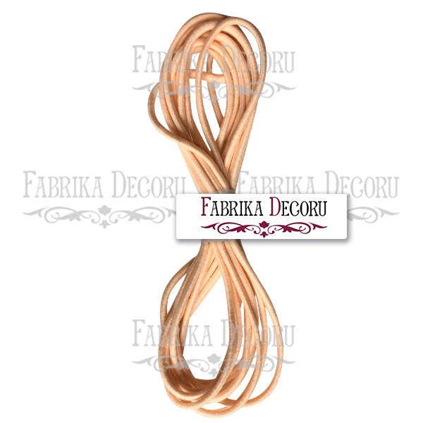 Elastyczny sznurek okrągły, kolor brzoskwiniowy - Fabrika Decoru
