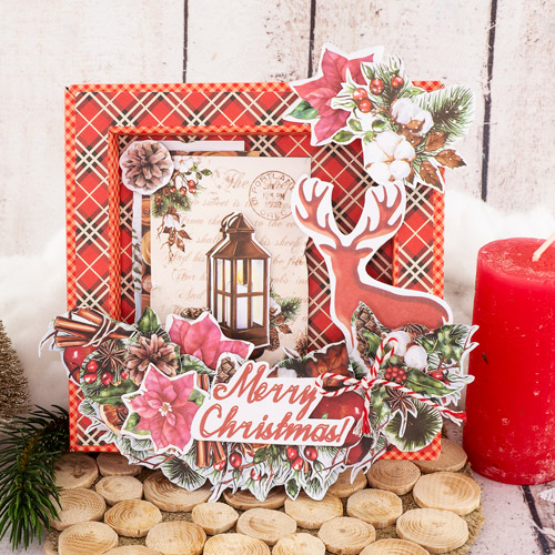 Greeting 3D cards DIY kit, "Bright Christmas" - foto 2