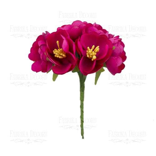Kwiaty jaśminu, kolor Karmazynowy, 6 szt - Fabrika Decoru