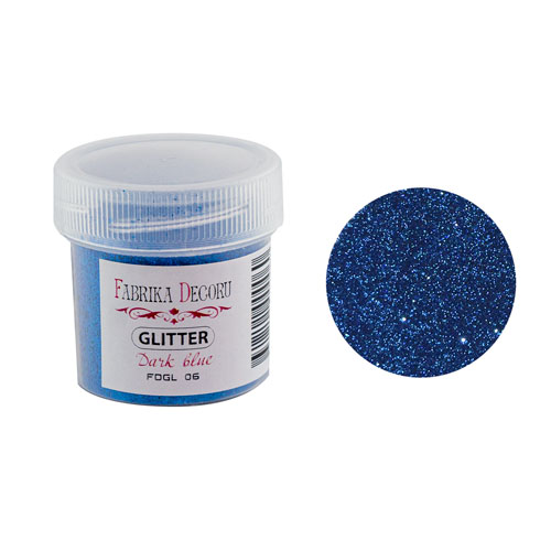 Glitter, Farbe Dunkelblau, 20 ml - Fabrika Decoru