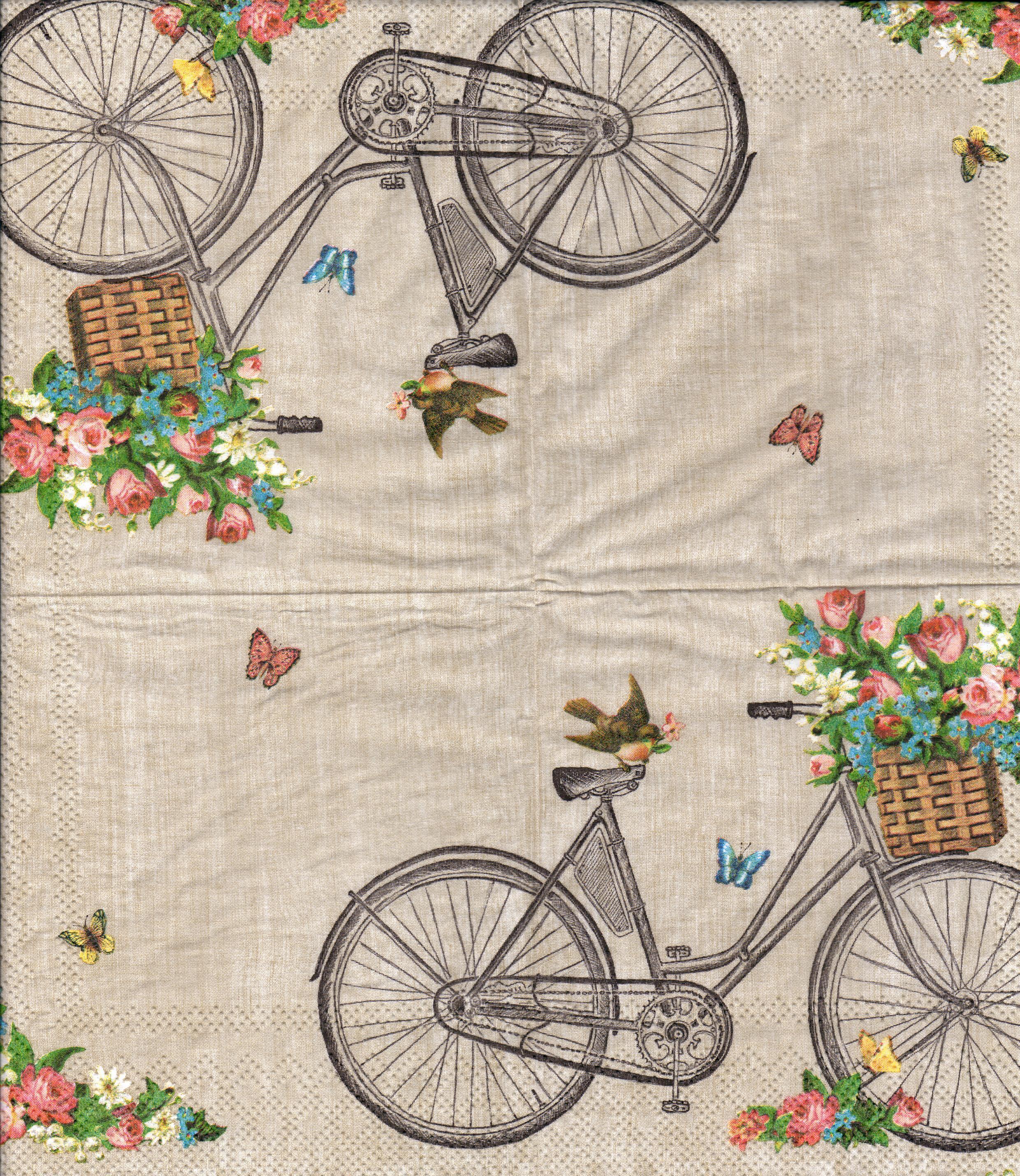 Decoupage napkin "A bike" - foto 0