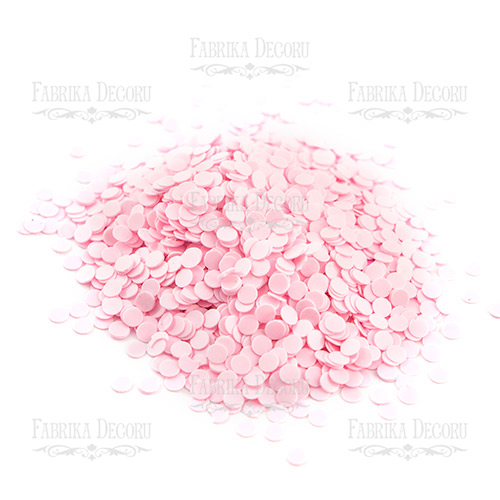 Пайетки Круглые плоские, розовые, #407 - Фото 0