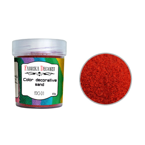 Farbiger Sand Rot 40 ml - Fabrika Decoru