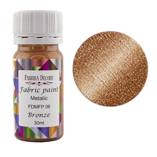 Metallic-Acryl-Stofffarbe, Bronze, 30ml - Fabrika Decoru