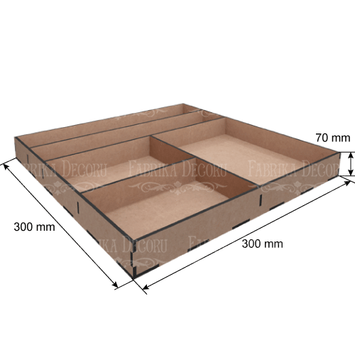 Mix box-Organizer na 5 ogniw, 30x30x3,3cm - foto 0  - Fabrika Decoru