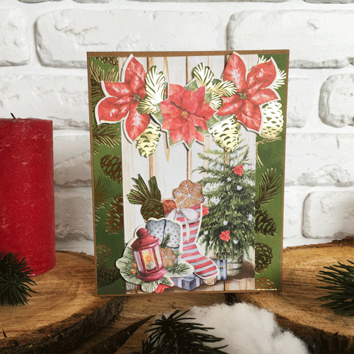 Zestaw #2 do tworzenia kartek okolicznościowych, "Our warm Christmas", 10cm x 15cm - foto 2  - Fabrika Decoru