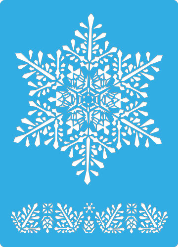 Stencil for crafts 15x20cm "Snowflake 1" #198
