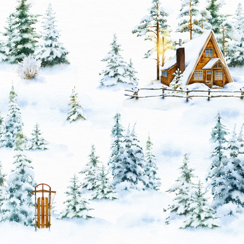 Zestaw papieru do scrapbookingu Country winter, 20x20cm - foto 1  - Fabrika Decoru