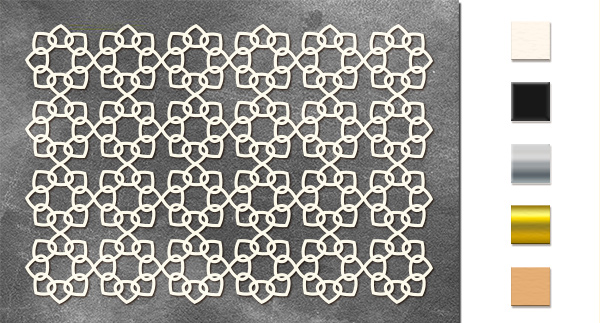  Набор чипбордов Орнамент 10х15 см #540 color_Milk