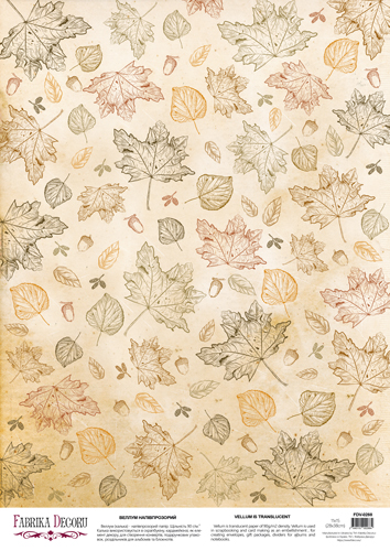 deco vellum colored sheet breath of autumn, a3 (11,7" х 16,5")