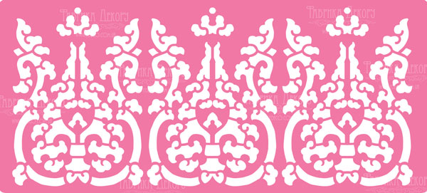 Stencil for decoration XL size (30*12cm), Border #118