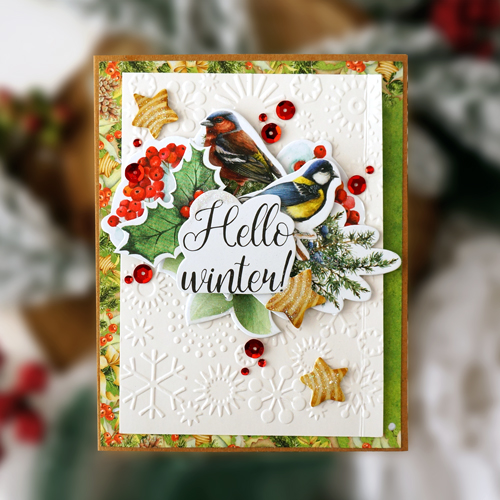 Zestaw DIY do stworzenia 6 kartek okolicznościowych "Hello Winter", 12 cm x 15 cm - foto 2  - Fabrika Decoru