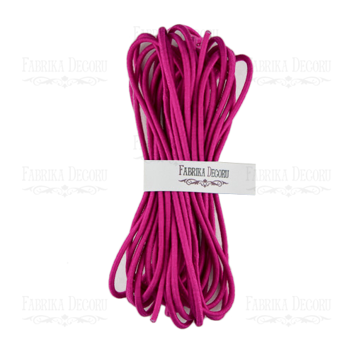Elastic round cord, color Bright Pink