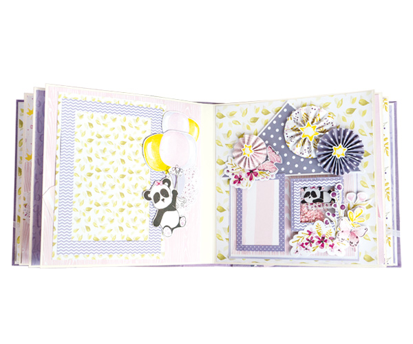 Children's photoalbum "Baby girl", 20cm x 20cm, DIY creative kit #02 - foto 2