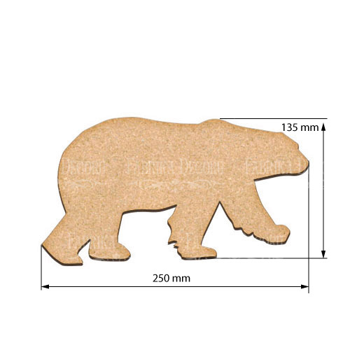 Артборд Медведь 25х13,5 см - Фото 0