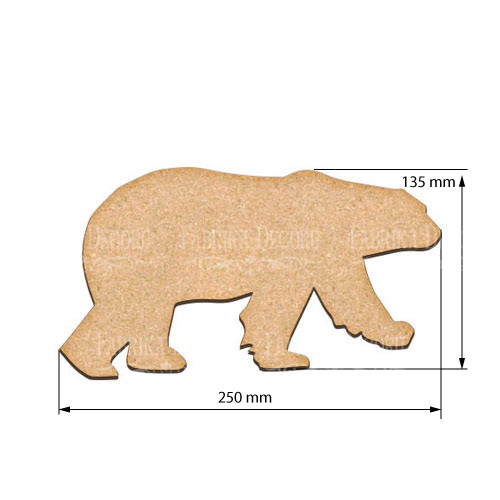  Art board Bear 25х13,5 cm - foto 0