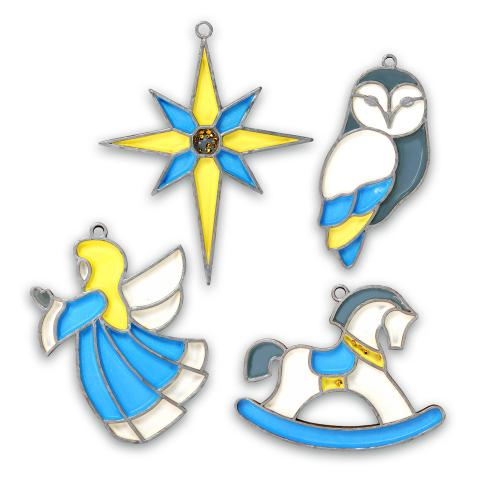 Art Stained Glass Kit “Christmas Star", for painting by numbers