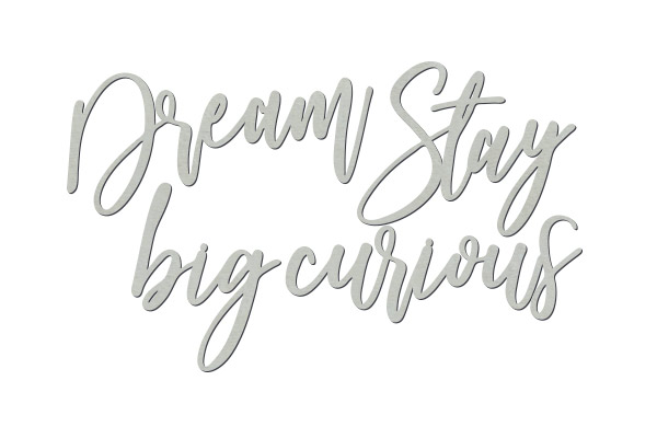 Чипборд Dream big, stay curious 10х20 см #430 - Фото 0