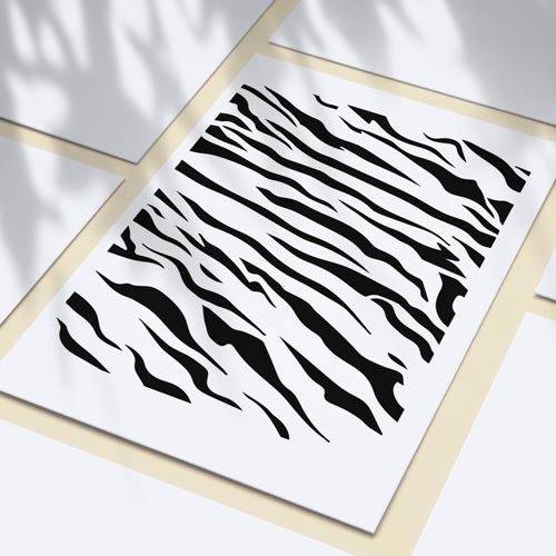 Stencil reusable, 15x20cm Tiger print, #421 - foto 1