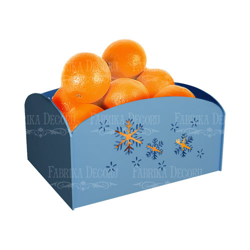 Подарунковий кошик зі сніжинками, 295 х 150 х 240 мм, Набір DIY #293 - фото 0
