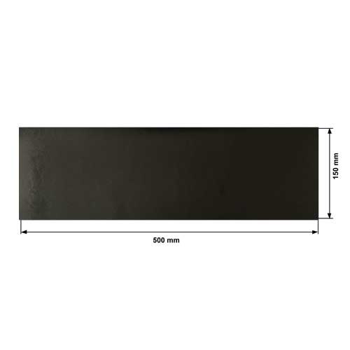 Piece of PU leather Glossy black, size 50cm x 15cm - foto 0
